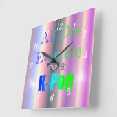 Horloge murale K-Pop tous les jours (Angle)