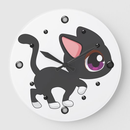 Horloge murale Kawaii Kitty (Recto)