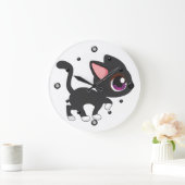 Horloge murale Kawaii Kitty (Maison)