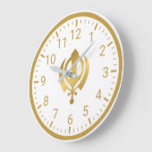 Horloge murale Khanda dorée | Décoration intérieur (Angle)