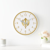 Horloge murale Khanda dorée | Décoration intérieur (Maison)