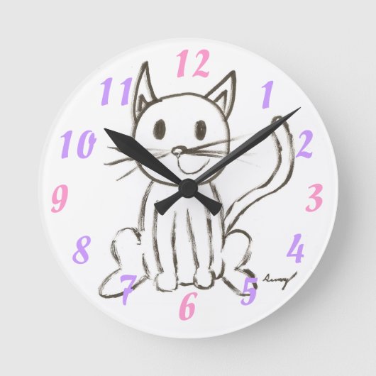 Horloge murale Kitty Peint (Recto)