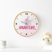 Horloge murale #KNITLIFE (Maison)