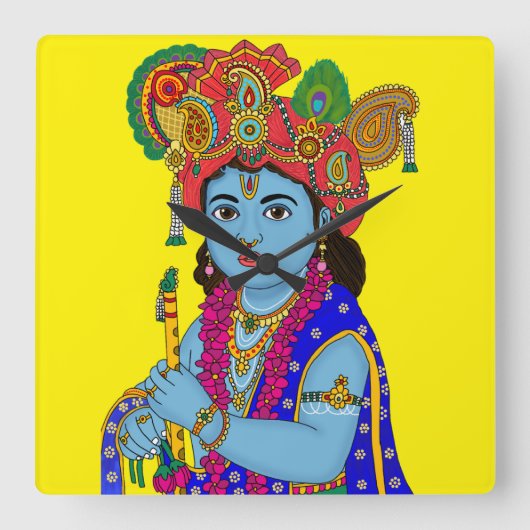 Horloge murale Krishna enfant (Recto)