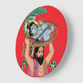 Horloge murale Krishna et Vasudeva (Angle)