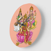 Horloge murale Lakshmi Ganesha (Angle)