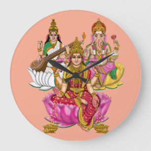 Horloge murale Lakshmi Ganesha