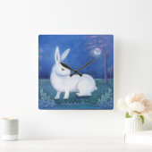 Horloge murale "lapin blanc" (Maison)