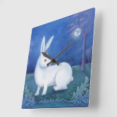 Horloge murale "lapin blanc" (Angle)