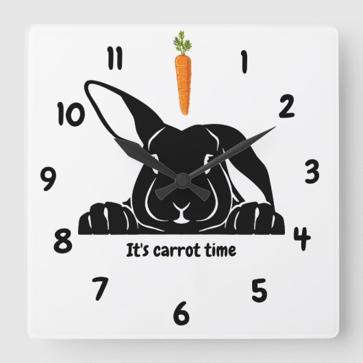 Horloge murale lapin carotte (Recto)