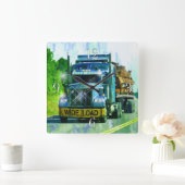 Horloge murale LARGE de camionneur de transport de (Maison)