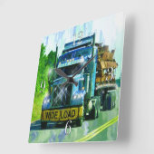 Horloge murale LARGE de camionneur de transport de (Angle)