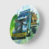 Horloge murale LARGE de camionneur de transport de (Angle)