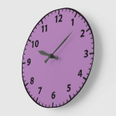 Horloge murale lavande violet et noir (Angle)