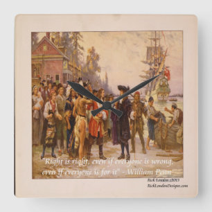 Horloge murale "Le droit est droit" de William Pen