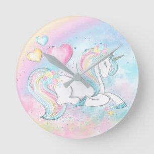Horloge murale licorne