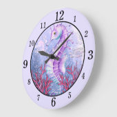 Horloge murale Licorne violette côtière (Angle)