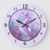 Horloge murale Licorne violette côtière (Recto)