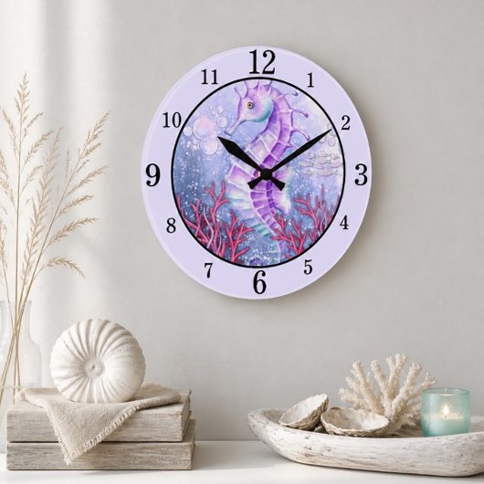 Horloge murale Licorne violette côtière