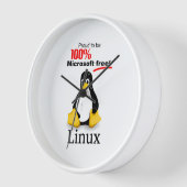Horloge murale Linux avec garniture blanche - Micr (Angle)