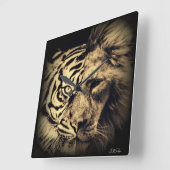 Horloge murale Lion Tiger 2in1 (Angle)
