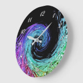Horloge murale Liquide Rainbow Wave (Angle)