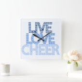 Horloge murale Live Love Cheer (Maison)