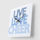 Horloge murale Live Love Cheer (Angle)
