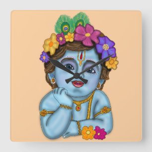 Horloge murale Lord Krishna