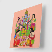 Horloge murale Lord Satyanarayan (Angle)