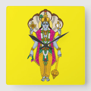 Horloge murale Lord Vishnu