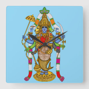 Horloge murale Lord Vishnu