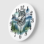 Horloge murale Loup (Angle)