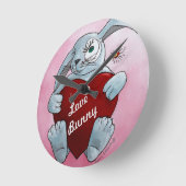 Horloge murale Love Bunny (Angle)