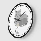 Horloge murale lunatique de chat (Angle)