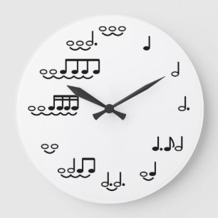 Horloge murale lunatique de notes musicales pour