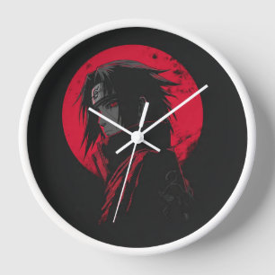 Horloge murale Lune Rouge du Clan Uchiha - Décorat