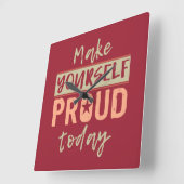 horloge murale "Make Yourself-fier" (Angle)
