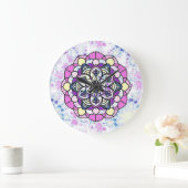 Horloge murale mandala de printemps (Maison)
