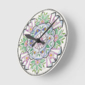 Horloge murale Mandala Floribunda (Angle)