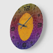 Horloge murale Mandala Zen Bouddha doré (Angle)