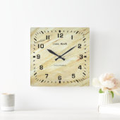 Horloge murale, marbre acrylique Carré de 10,75 po (Maison)