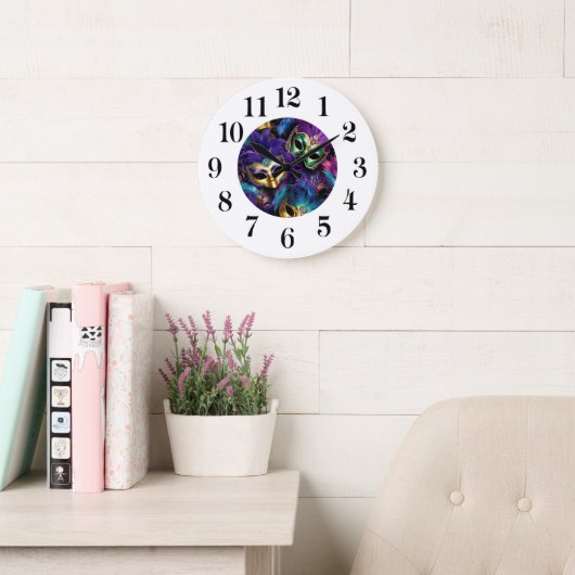 Horloge murale Mardi Gras (Salle de lecture)