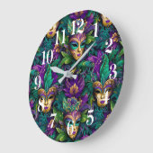 Horloge murale Mardi Gras (Angle)