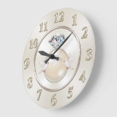 Horloge murale mariage, Inséparables, Diamant et P (Angle)