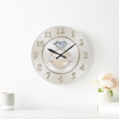 Horloge murale mariage, Inséparables, Diamant et P (Maison)