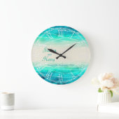 Horloge murale mariage peinte moderne aux mers éti (Maison)