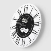 Horloge murale Mariage personnalisée (Angle)