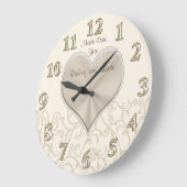 Horloge murale Mariage personnalisée ou anniversai (Angle)