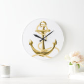 Horloge murale marine d'ancrage or Personnalisée (Maison)